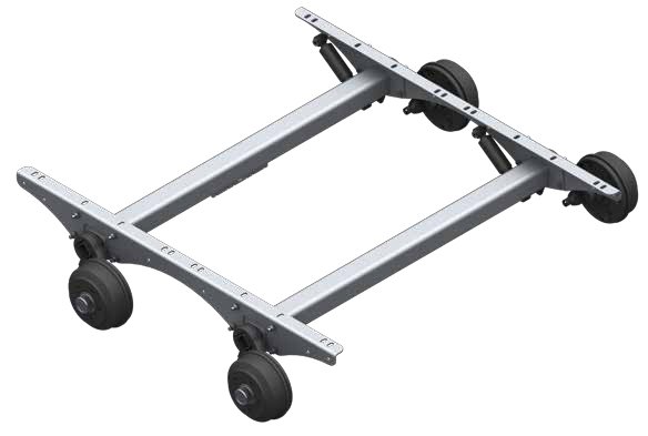 Essieu freiné tandem bras oscillants PTAC 3000 kg voie 1940 mm AL-KO 4021491