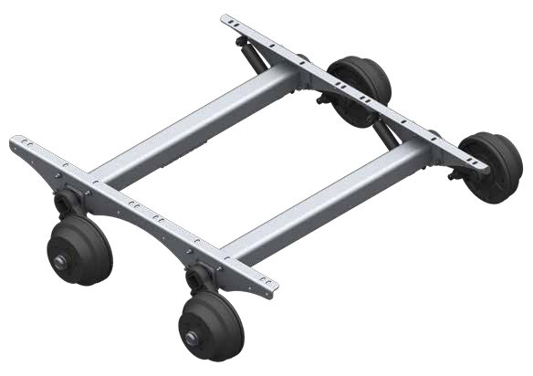 Essieu freiné tandem bras oscillants PTAC 3500 kg voie 1440 mm AL-KO 4021531