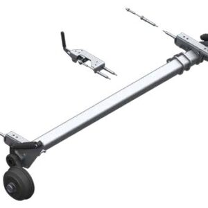 Essieu pivotant freiné avec système d&rsquo;abaissement, frein S2005-7 RASK — PTAC 1050 kg, voie 1490 mm, entre fixations 1550 mm AL-KO 4021391