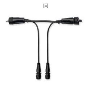 Câble adaptateur 9 conducteurs 2 sorties feu de recul 9×1,00mm² 2×1,00mm² 17 pin ASS3 2×2 pôles ASS2 Aspöck 65-6101-024