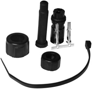 Connecteur baïonnette 8 broches, noir, manchon simple et double, borne femelle Aspöck 13-0828-034