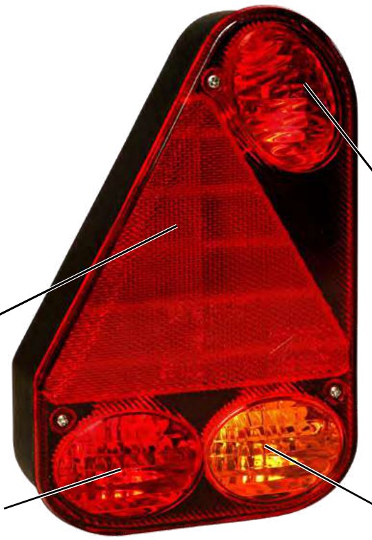 Feu arrière EARPOINT III droit — 12 V, 5 broches baïonnette Aspöck 24-4800-007