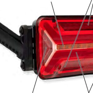 Feu arrière ECOLED II droit — 12/24 V, LED, 7 broches AMP Aspöck 25-4120-037