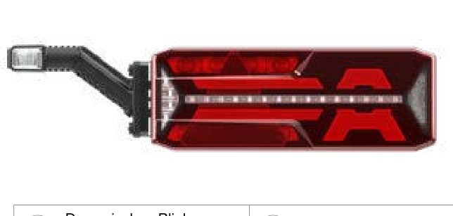 Feu arrière ECOLED III ABERG gauche — 24 V, LED, 7 broches ASS2 + 4×2 broches ASS2 Aspöck 25-4123-081