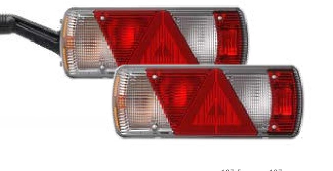 Feu arrière ECOPOINT II KÖGEL droit — 24 V, 7 broches ASS2 + 2×2 broches ASS2 Aspöck 25-2950-511