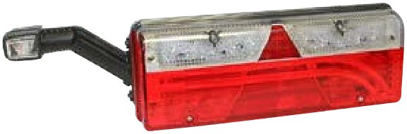 Feu arrière EUROPOINT III avec bras d’encombrement droit — 24 V, LED, 7 broches ASS2 Aspöck 25-7420-721