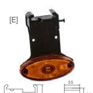 Feu de position FLATPOINT II LED — 24 V, LED, 2 broches ASS3 Aspöck 31-2367-064