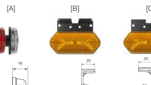 Feu de position FLATPOINT IV — 12/24 V, LED, DC Aspöck 31-7444-194