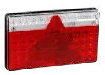 Feu arrière MULTILED II catadioptre droit — 12/24 V, LED, 7 broches AMP Aspöck 35-0202-041
