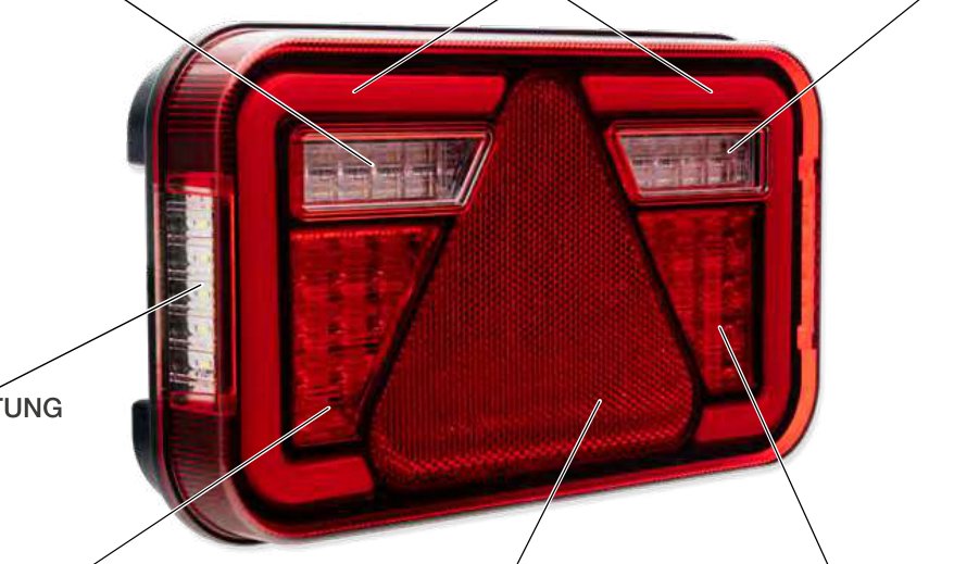 Feu arrière MULTILED IV gauche — 12/24 V, LED, extrémité libre Aspöck 34-8941-017