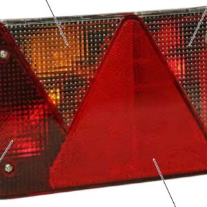 Feu arrière MULTIPOINT IV gauche — 12 V, 5 broches baïonnette Aspöck 24-8400-007