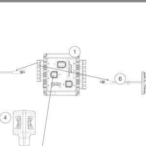 Câble de connexion capteur RADC 2.0 8 pin Molex 6 pin HDSCS Aspöck 75-7023-404