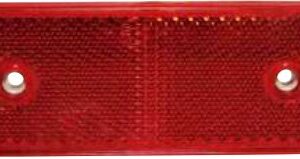 Catadioptre rectangulaire rouge 90 X 40 mm à visser Aspöck 15-5431-097