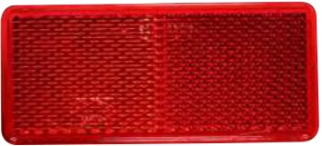 Catadioptre rectangulaire rouge 90 X 40 mm adhésif Aspöck 15-5431-087