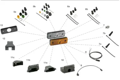 Vue éclatée FLATPOINT I LED — pièces de rechange et accessoires