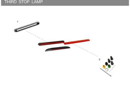 Vue éclatée DRITTE BREMSLEUCHTE THIRD STOP LAMP — pièces de rechange et accessoires