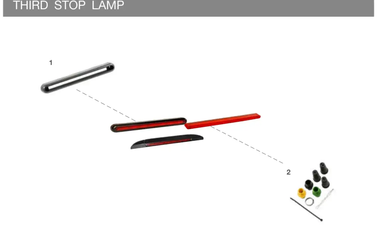 Vue éclatée DRITTE BREMSLEUCHTE THIRD STOP LAMP — pièces de rechange et accessoires