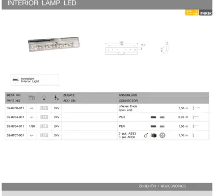 Vue éclatée INNENLEUCHTE LED INTERIOR LAMP LED — pièces de rechange et accessoires