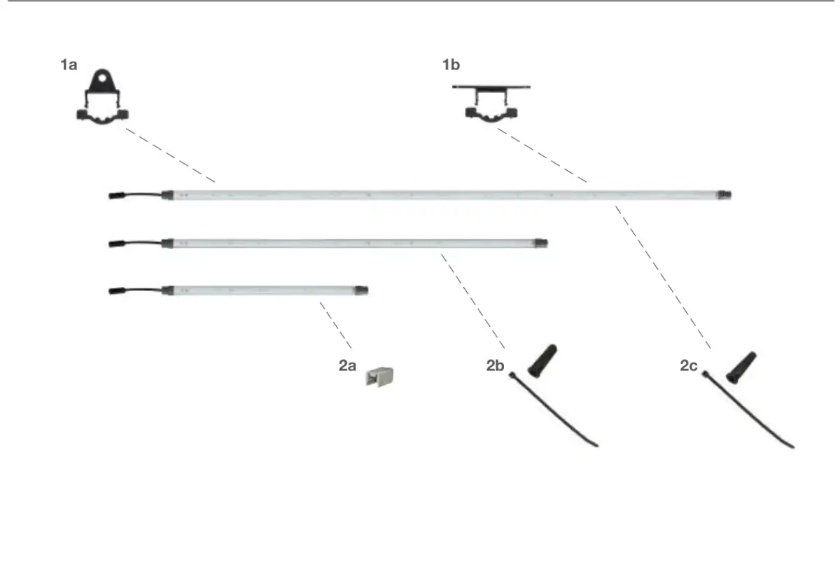 Vue éclatée TUBEPOINT LED — pièces de rechange et accessoires