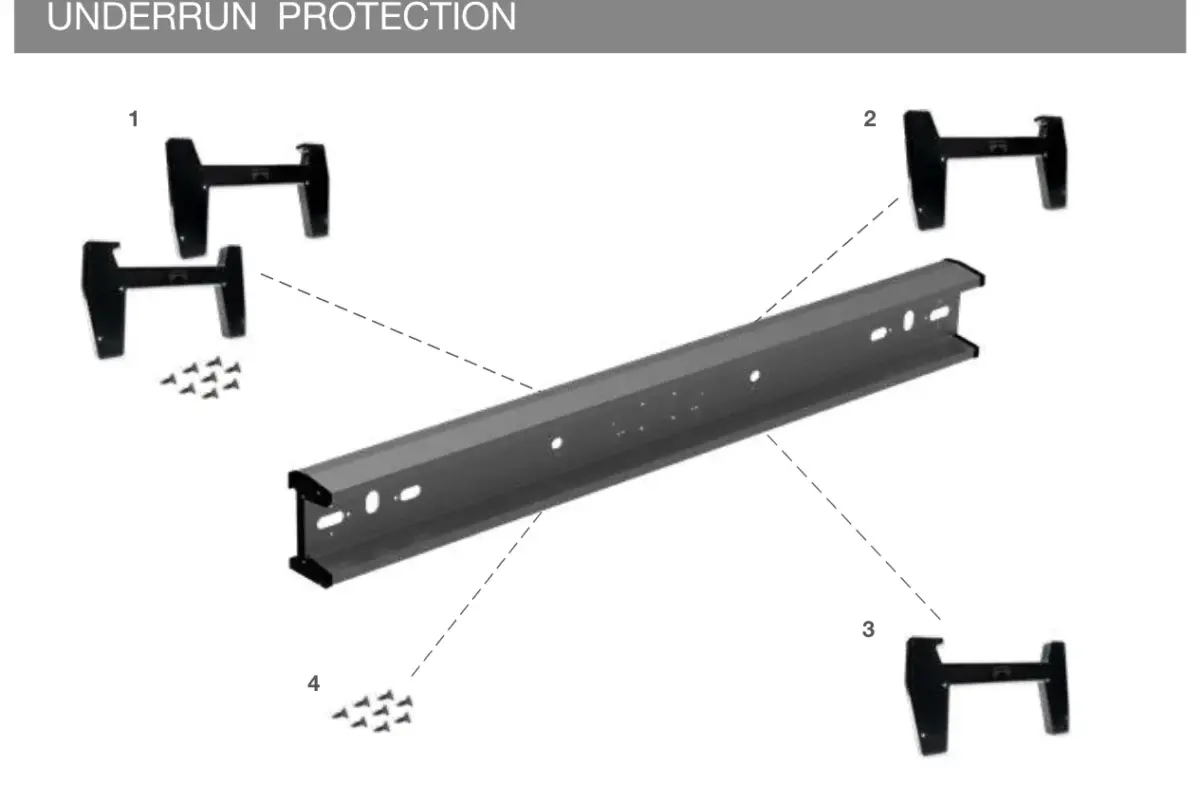 Vue éclatée UNDERRUN PROTECTION UNTERFAHRSCHUTZ / — pièces de rechange et accessoires