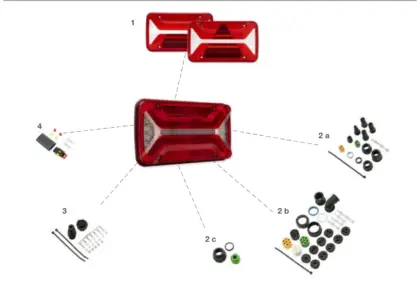 Vue éclatée MULTILED III — pièces de rechange et accessoires