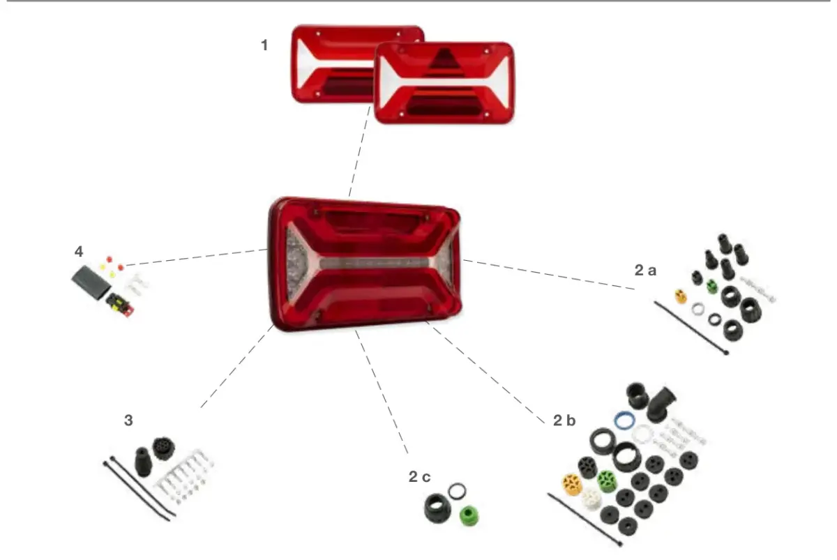 Vue éclatée MULTILED III — pièces de rechange et accessoires