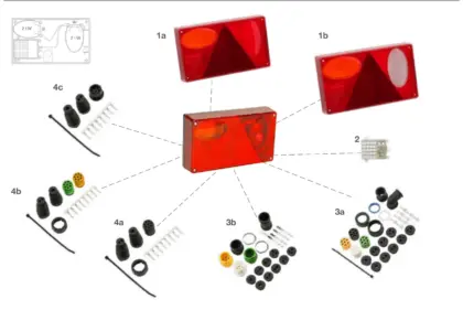 Vue éclatée MULTIPOINT LED — pièces de rechange et accessoires