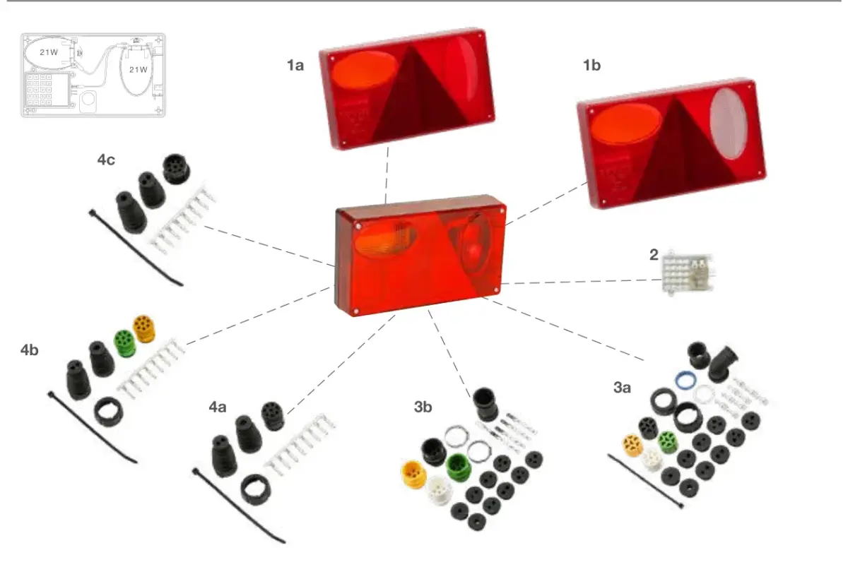 Vue éclatée MULTIPOINT LED — pièces de rechange et accessoires