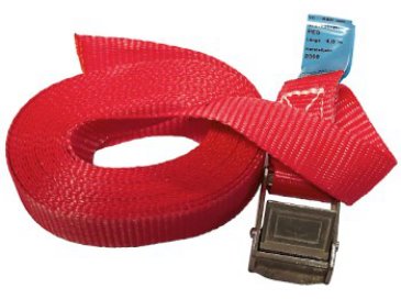 Sangle d&rsquo;arrimage 25x6000mm rouge avec boucle à came Böckmann 1082447