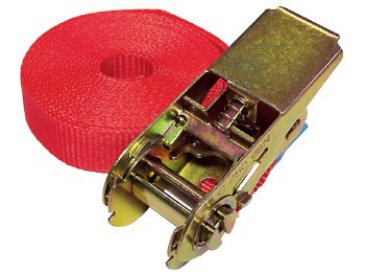 Sangle d’arrimage 25x6000mm rouge avec cliquet Böckmann 1124866