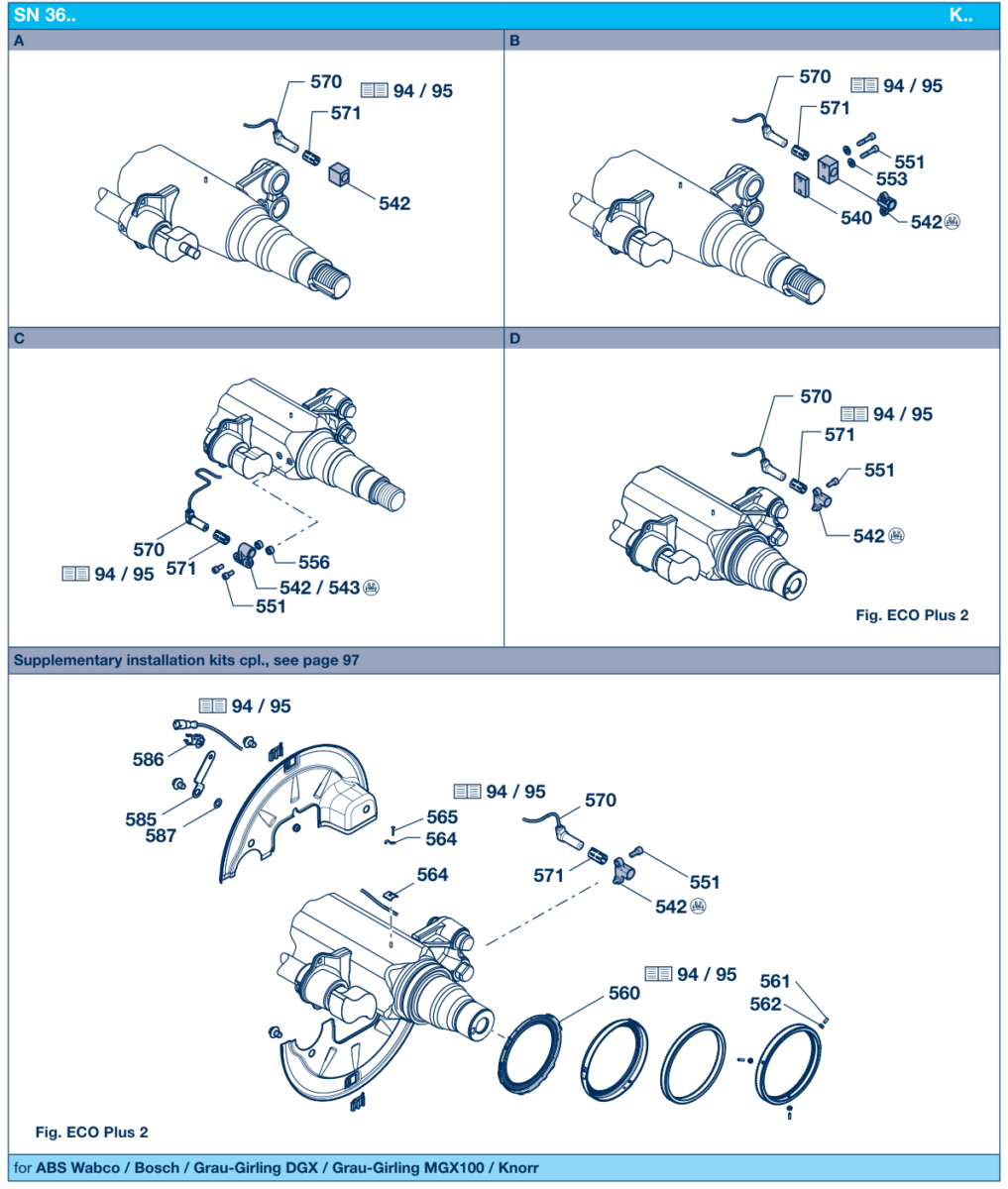 Vue éclatée ABS 6 / K.. ABS parts 6.1