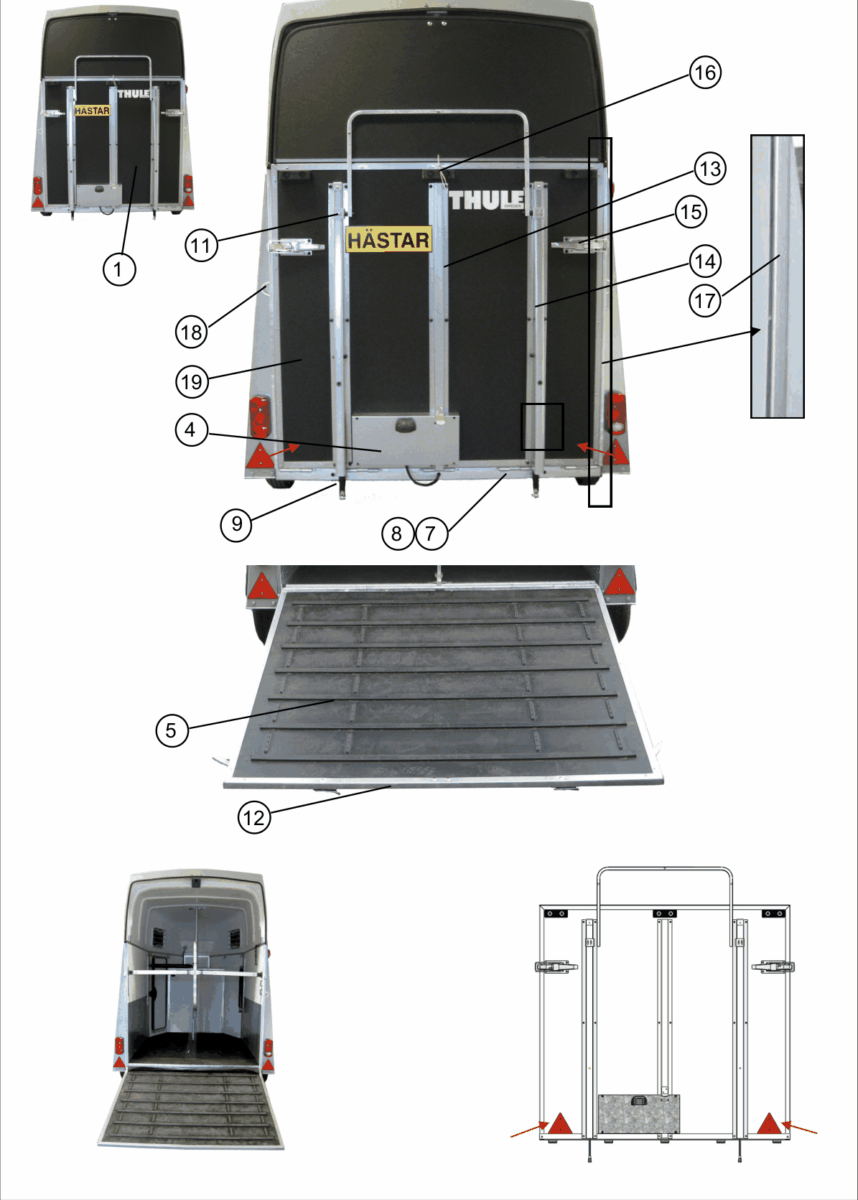Vue éclatée Royal XT (type 37) — Bakramp/ From Rear, Ramp/ Von Hinten, Rampe