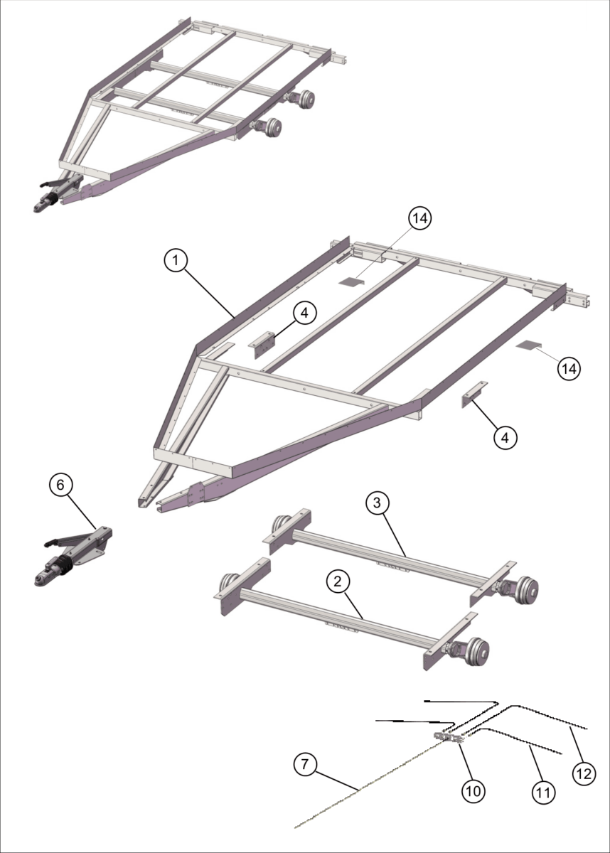 Vue éclatée Royal XT (type 37) — Chassi / Suspension / Fahrgestell