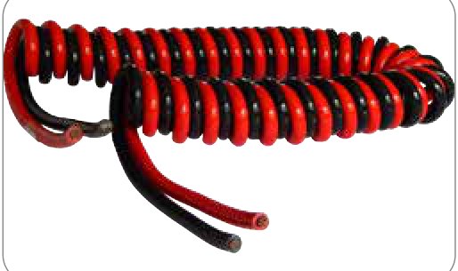 Câble spiralé de puissance nu à 2P — 3,50 m, 4,00 m Erich Jaeger 016558