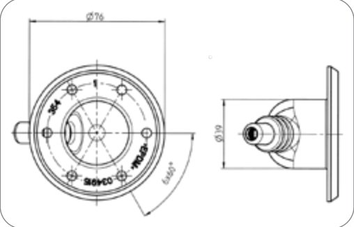 Joint en caoutchouc pour câble multi-conducteurs pour socle de prise 7P/12V étanche (ISO 1724) — n.a. Erich Jaeger 038013