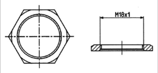 Ecrou 6-pans (M18) Erich Jaeger 035338-3