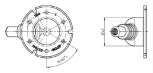 Joint en caoutchouc pour câble multi-conducteurs pour socle de prise 13P/12V étanche (ISO 11446) — avec drainage de l‘eau Erich Jaeger 037841