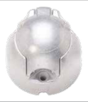Socle de prise (ISO 1724 – Type N) 7P/12V — métal incassable, couleur argent Erich Jaeger 101202