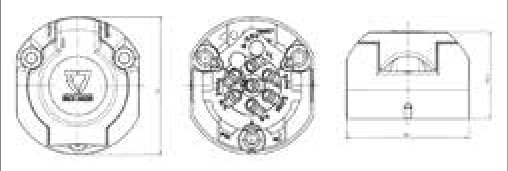 Socle de prise (ISO 1724 – Type N) 7P/12V — ERICH JAEGER 101285