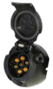 Socle de prise (ISO 1724 – Type N) 7P/12V — neutre/sans Logo Erich Jaeger 101319