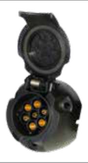 Socle de prise (ISO 1724 – Type N) 7P/12V — ERICH JAEGER 101343