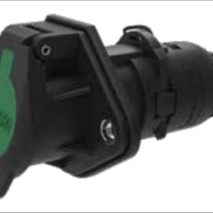 Socle de prise (SAE J560 Primary, ABS) 7P/12V 100% étanche «WeatherLock™» — Primary, pour gaine annelée NW17, sortie câble 90° Erich Jaeger 101379