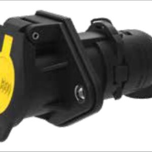 Socle de prise (SAE J560 Auxiliary, ABS) 7P/12V 100% étanche «WeatherLock™» — Auxiliary, NW17, sortie câble 180° Erich Jaeger 101382