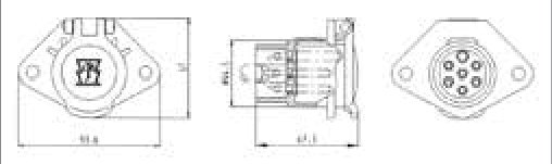 Socle de prise (ISO 1185 – Type N) 7P/24V Erich Jaeger 111002