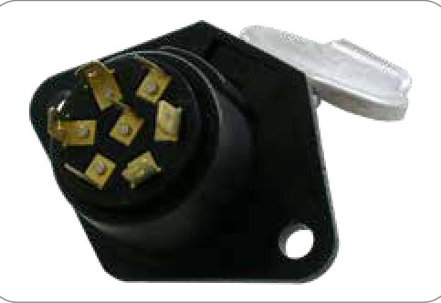 Socle de prise (ISO 1185 – Type N) 7P/24V — Sans conditionnement Erich Jaeger 111008