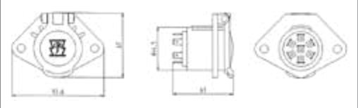 Socle de prise (ISO 1185 – Type N) 7P/24V — Sans conditionnement Erich Jaeger 111008