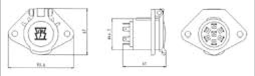 Socle de prise (ISO 3731 – Type S) 7P/24V Erich Jaeger 111016