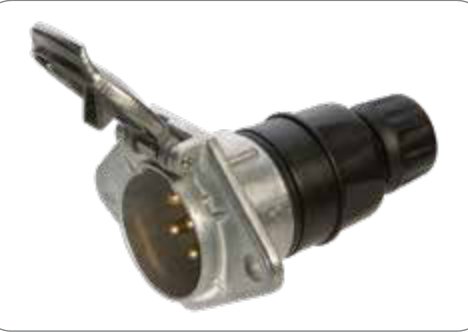Socle de prise (ISO 1185 – Type N) 7P/24V — standard (CuZn) Erich Jaeger 111080