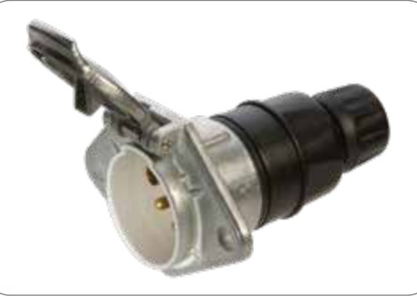 Socle de prise (ISO 3731 – Type S) 7P/24V — standard (CuZn) Erich Jaeger 111082
