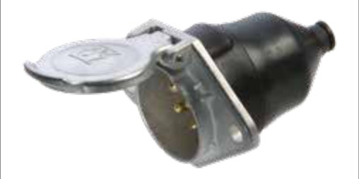 Socle de prise (ISO 1185 – Type N) 7P/24V — Sans conditionnement, nickel (Ni) Erich Jaeger 111098